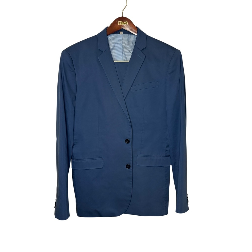 Express Men's Suit Photographer Fitted 2 Button Blazer Sportcoat Pants Blue 42R